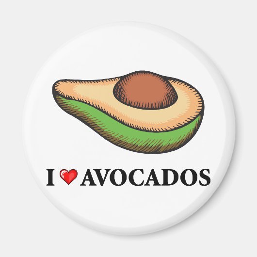 Ik hou van Avocados Magneet (Voorkant)