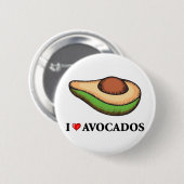 Ik hou van Avocados Ronde Button 5,7 Cm (Voorkant /achterkant)