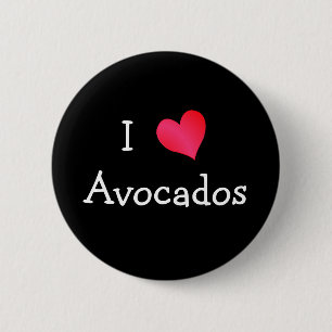Ik hou van Avocados Ronde Button 5,7 Cm