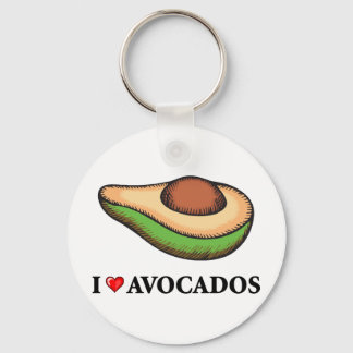 Ik hou van Avocados Sleutelhanger
