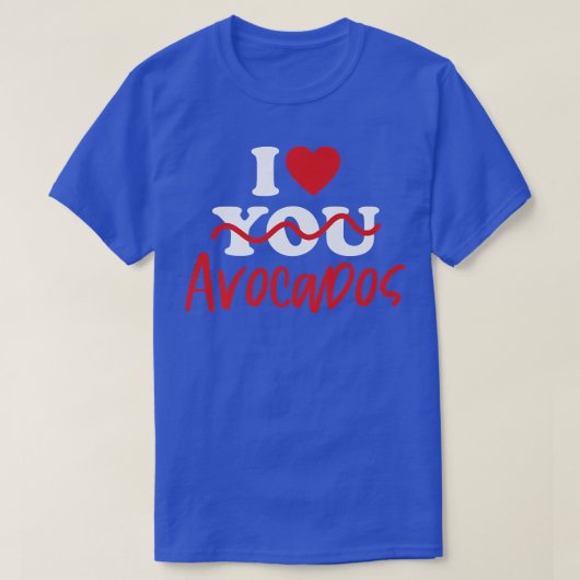 Ik hou van Avocados T-shirt (Design voorkant)