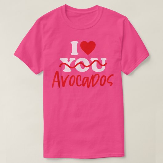 Ik hou van Avocados T-shirt (Design voorkant)