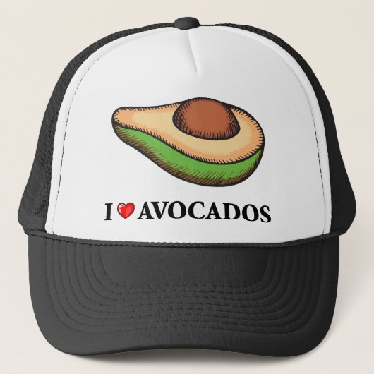 Ik hou van Avocados Trucker Pet (Voorkant)