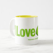 Ik hou van Avocados Tweekleurige Koffiemok (Voorkant links)