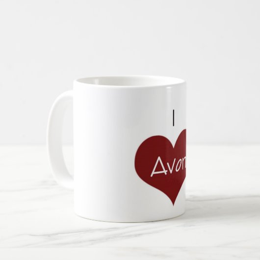 Ik hou van Avon mok (Voorkant links)