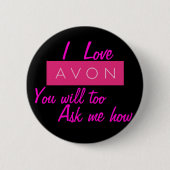 Ik hou van Avon Ronde Button 5,7 Cm (Voorkant)