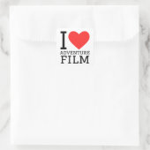 Ik hou van avonturenfilms vierkante sticker (Tas)
