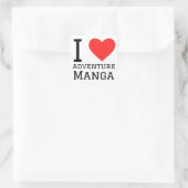 Ik hou van avonturenmanga vierkante sticker (Tas)