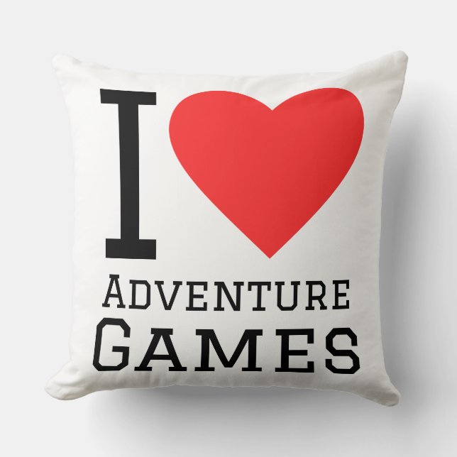 Ik hou van avontuur games  kussen (Voorkant)