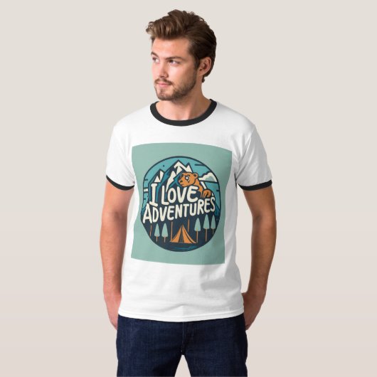 Ik hou van avontuur t-shirt (Voorkant volledig)