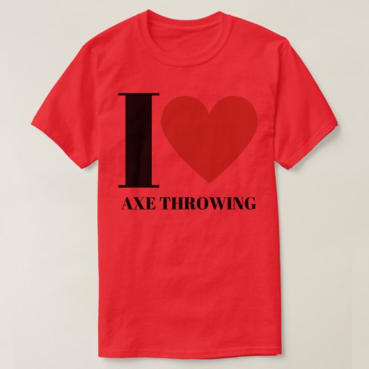 Ik hou van Ax Throwing 3 T-shirt (Design voorkant)