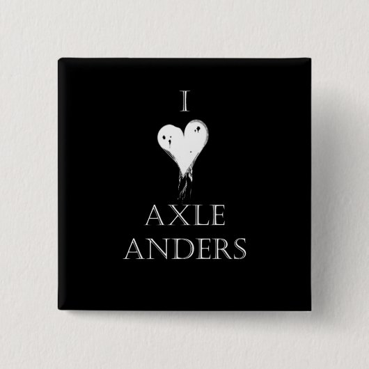 "Ik hou van Axle Anders" Pin Vierkante Button 5,1 Cm (Voorkant)