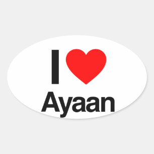 ik hou van ayaan ovale sticker