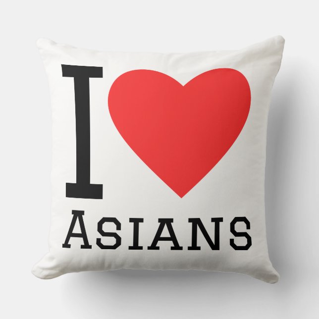 Ik hou van Aziaten  Kussen (Voorkant)