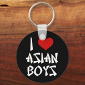 Ik hou van Aziatische jongens Sleutelhanger (Voorkant)