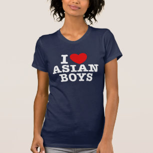 Ik hou van Aziatische jongens T-shirt