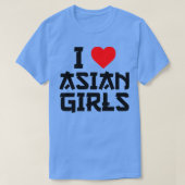 Ik hou van aziatische meisjes ik hart aziatische m t-shirt (Design voorkant)