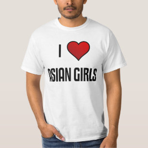 Ik hou van Aziatische meisjes T-shirt
