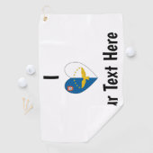 Ik hou van (Azorenvlag Hart) Persoonlijk Golfhanddoek (Insitu)