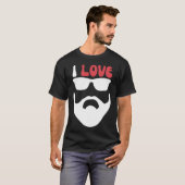 Ik hou van baard meisje t-shirt (Voorkant volledig)
