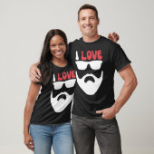 Ik hou van baard meisje t-shirt (Unisex)