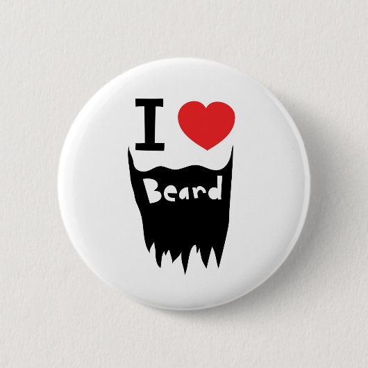 Ik hou van baard ronde button 5,7 cm (Voorkant)