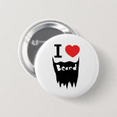 Ik hou van baard ronde button 5,7 cm (Voorkant /achterkant)
