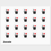 Ik hou van baard ronde sticker (Vel)