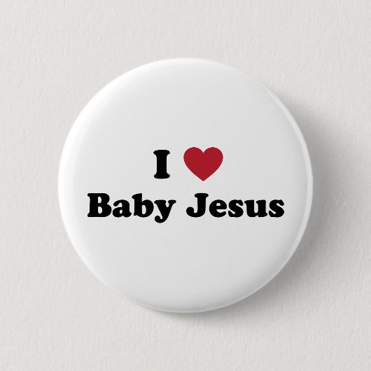 Ik hou van baby jesus ronde button 5,7 cm (Voorkant)