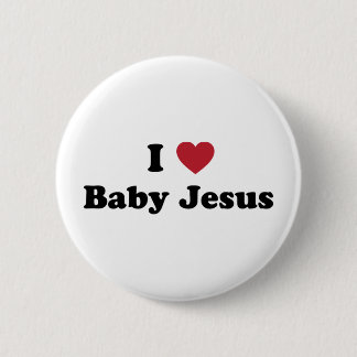 Ik hou van baby jesus ronde button 5,7 cm