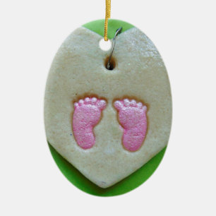 Ik hou van baby keramisch ornament