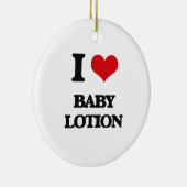 Ik hou van Baby Lotion Keramisch Ornament (Rechts)