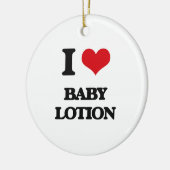 Ik hou van Baby Lotion Keramisch Ornament (Links)