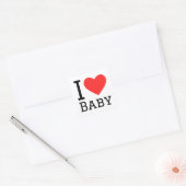 Ik hou van baby vierkante sticker (Envelop)