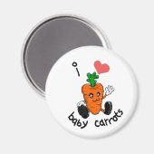 Ik hou van baby wortelmagneet magneet (Voorkant / Achterkant)