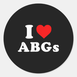 Ik hou van baby's Grappig Ik hou van Aziatische ba Ronde Sticker