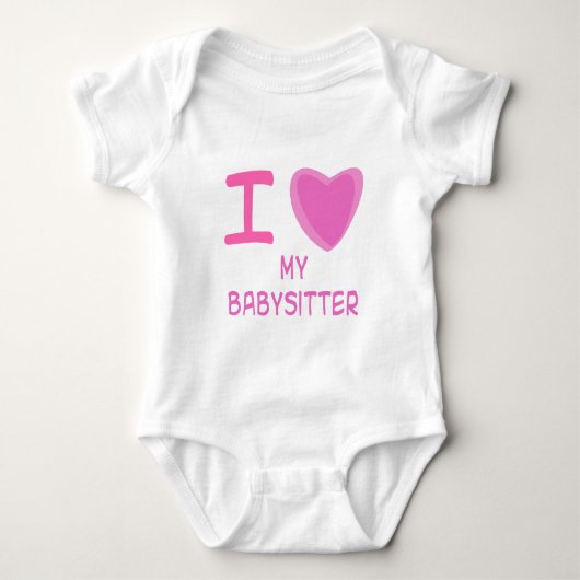 Ik hou van babysitter romper (Voorkant)