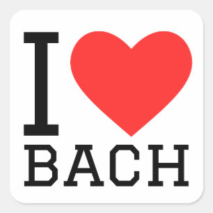 Ik hou van Bach Vierkante Sticker
