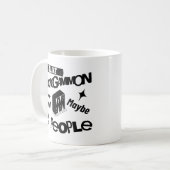 Ik hou van backgammon en misschien 3 mensen grappi koffiemok (Voorkant links)