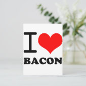 Ik hou van bacon briefkaart (Staand voorkant)