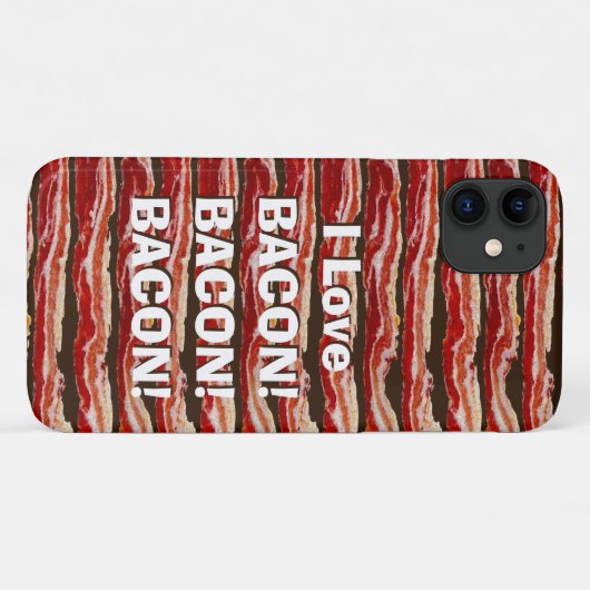 Ik hou van Bacon Case-Mate iPhone Case (Achterkant (horizontaal))