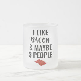 Ik hou van Bacon en misschien 3 mensen Matglas Koffiemok