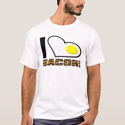 Ik hou van Bacon Funny Shirt (Voorkant)