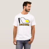 Ik hou van bacon grappig T-shirt (Voorkant volledig)