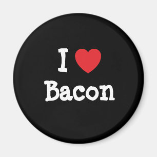 Ik hou van Bacon hart T-Shirt Magneet