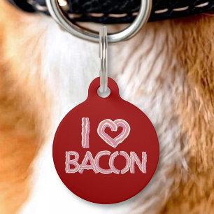 Ik hou van bacon huisdierpenning