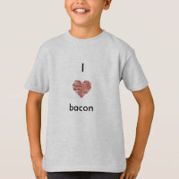 "Ik hou van bacon" kinder Hanes troost T-shirt