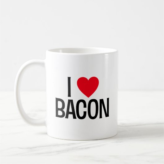 Ik hou van Bacon. Koffiemok (Links)