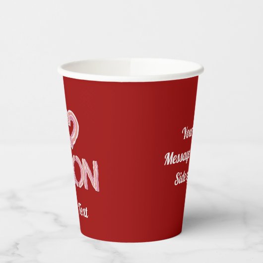 Ik hou van Bacon Paper Cups Papieren Bekers (Links)