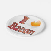 Ik hou van Bacon Papieren Bord (Gekanteld)
